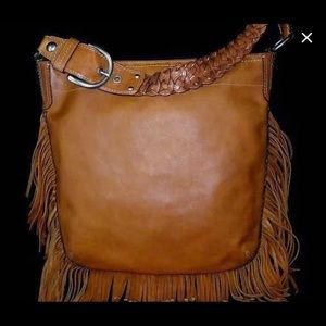 Beautiful Whiskey Tan Coach Fringe Handbag